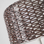 Lámpara de Suelo Solar Exterior Elegante | Luz de Jardín LED de Rattan Impermeable