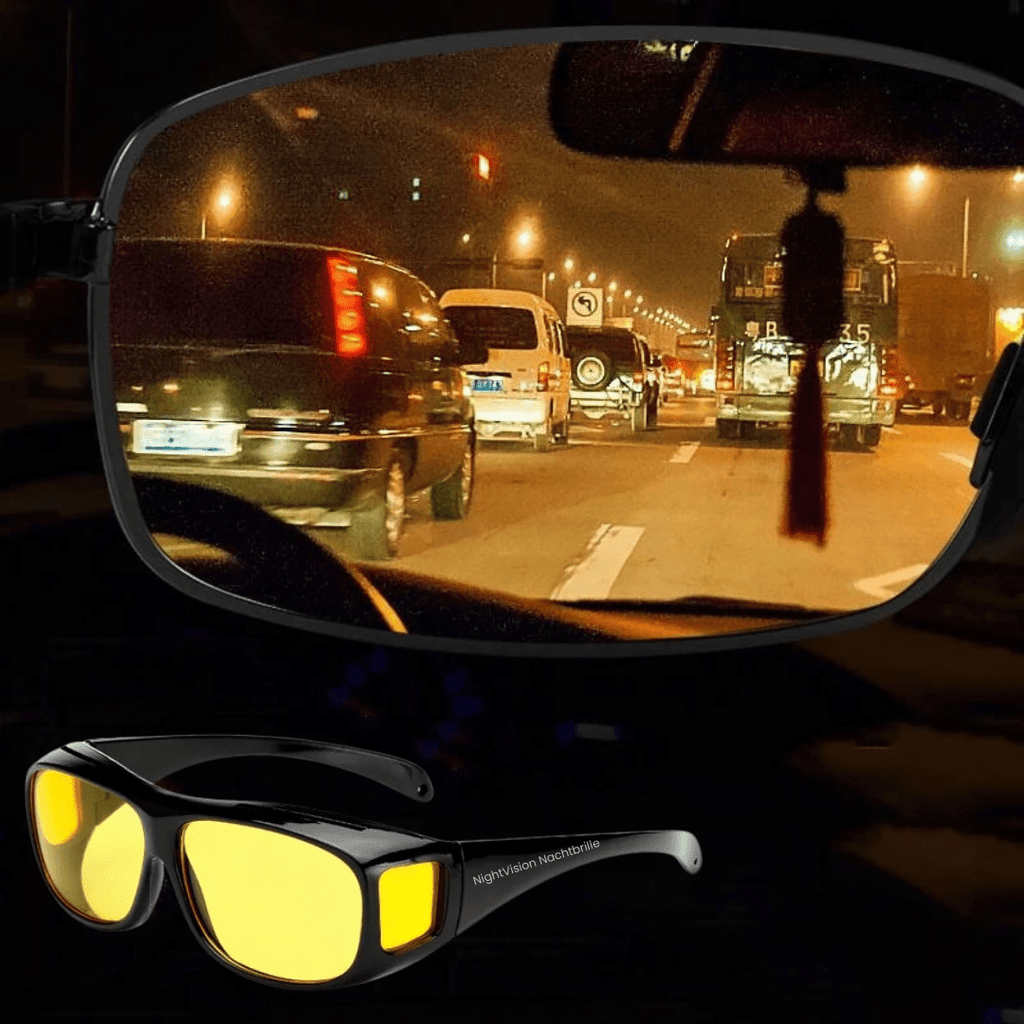 CLARIVUE – Gafas nocturnas con lentes HD y protección contra deslumbramiento para una conducción segura de noche