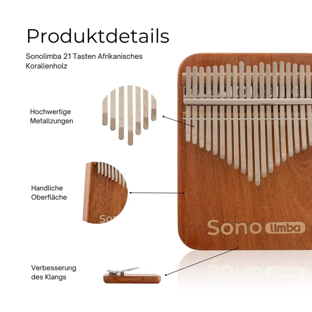 Kalimba de madera de coral africano