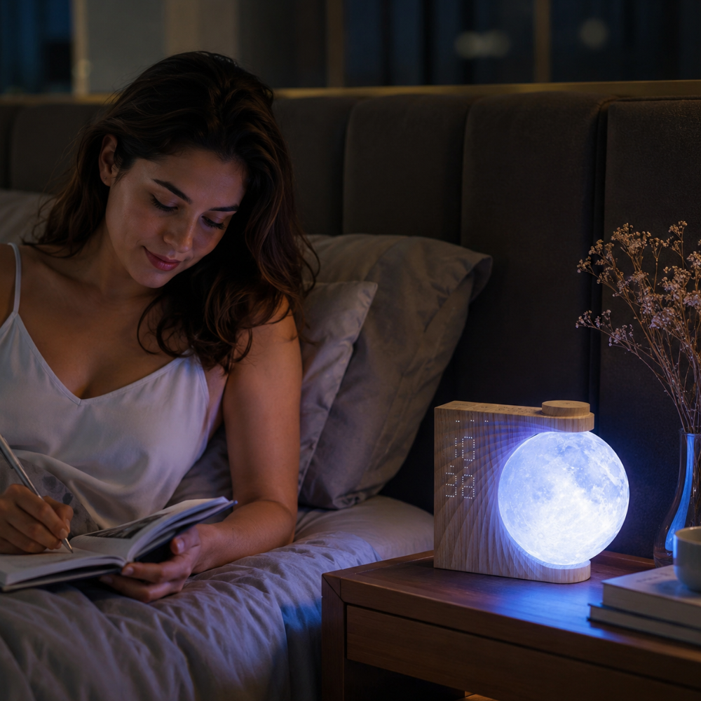 Reloj Despertador Restora Sunrise - Luz Gradual para Despertar y Lámpara de Mesita de Noche