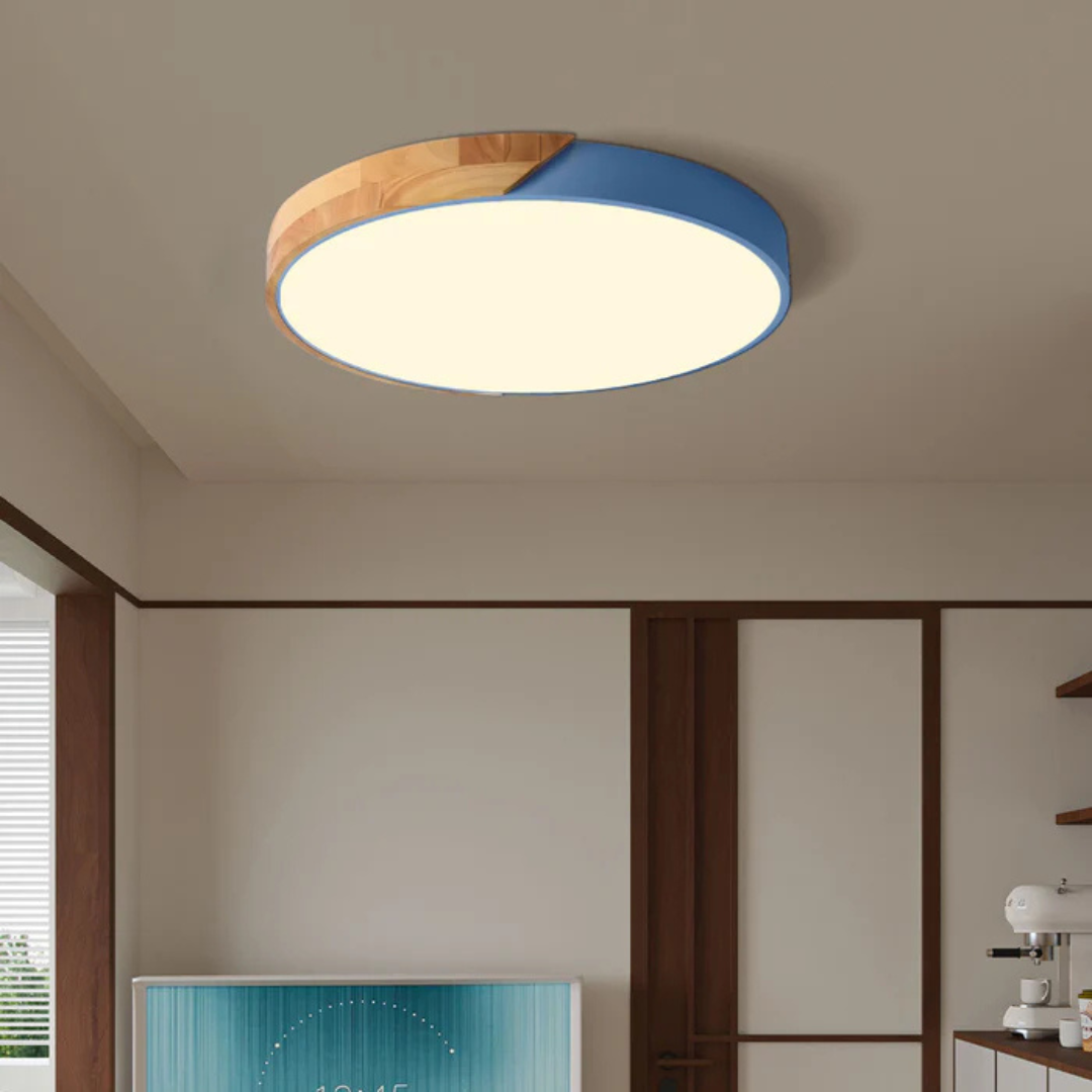 Avela | Lámpara de techo LED redonda de madera