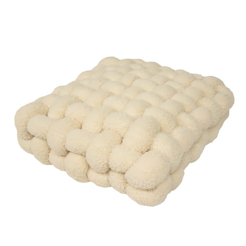 Cojín Boucle de Nudo de Tela Acolchada