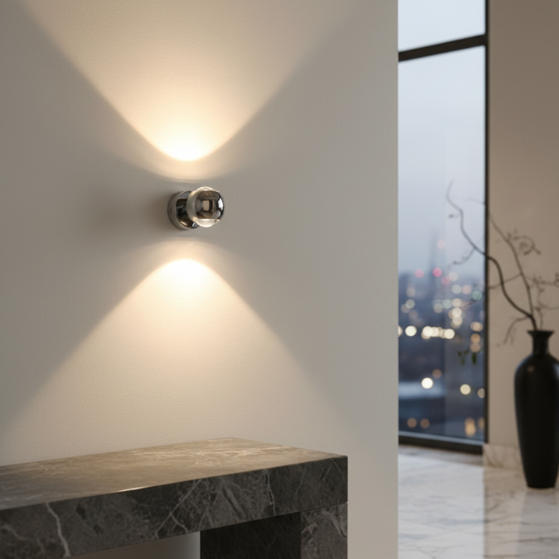 Luz de pared LED en forma de esfera, rotatable 180° | Diseño minimalista moderno