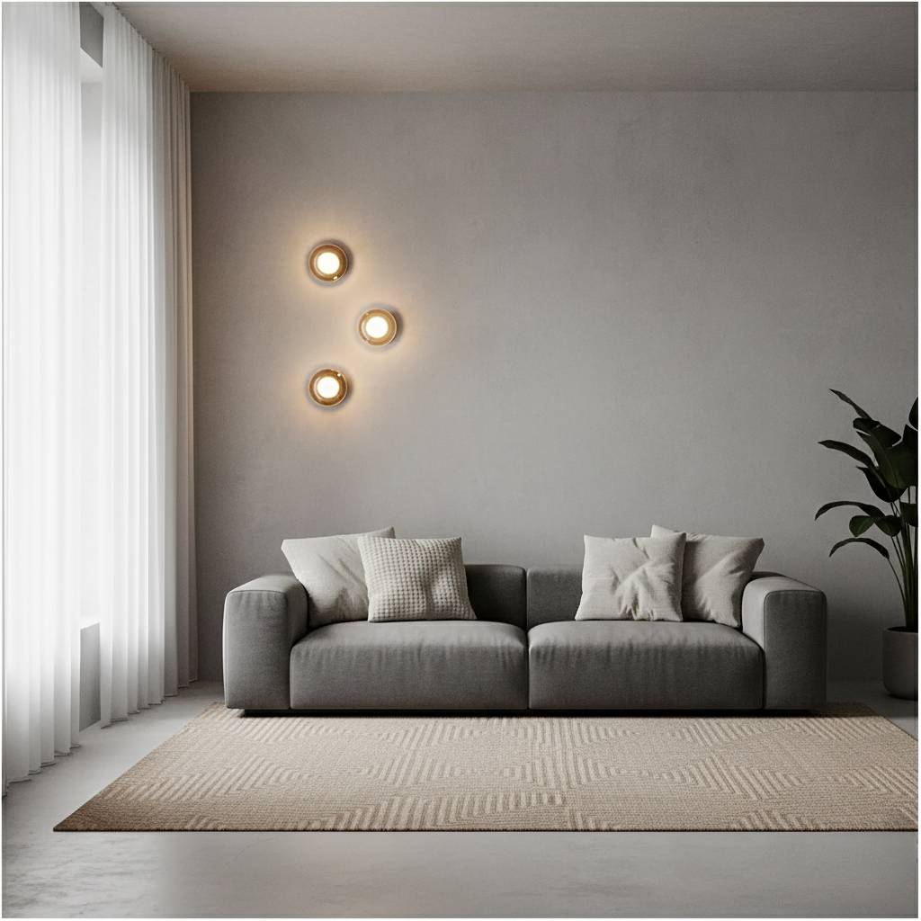 Rondel - Aplique de Pared Moderno con Brillo LED Suavemente Texturizado