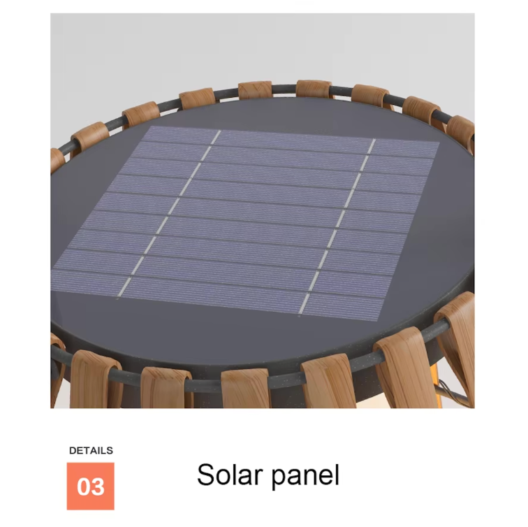 Lámpara de Suelo Solar de Rattan para Exteriores | Decoración de Iluminación para Patio y Jardín a Mano