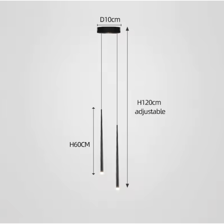 HadesGlow - Lámpara Colgante LED Ajustable Elegante con Diseño Lujoso