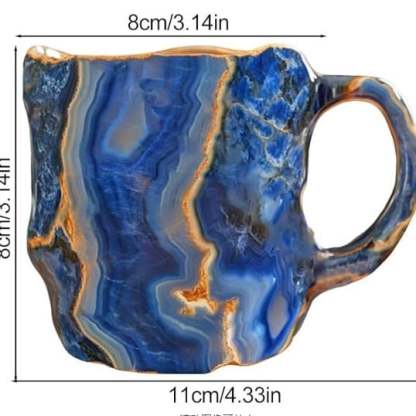 Tazas de Café GlaceCup | Hechas a mano & Cristal Mineral | Aislantes y aptas para microondas | 350–450 ml