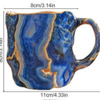 Tazas de Café GlaceCup | Hechas a mano & Cristal Mineral | Aislantes y aptas para microondas | 350–450 ml