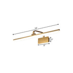 Lámpara de pared LED para interiores con pantalla de acrílico ultra delgada, lámpara de pared de bronce cepillado con luz cálida/blanca, 16"/19,5" B