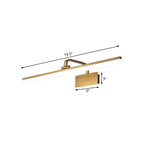 Lámpara de pared LED para interiores con pantalla de acrílico ultra delgada, lámpara de pared de bronce cepillado con luz cálida/blanca, 16"/19,5" B