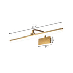 Lámpara de pared LED para interiores con pantalla de acrílico ultra delgada, lámpara de pared de bronce cepillado con luz cálida/blanca, 16"/19,5" B