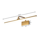 Lámpara de pared LED para interiores con pantalla de acrílico ultra delgada, lámpara de pared de bronce cepillado con luz cálida/blanca, 16"/19,5" B