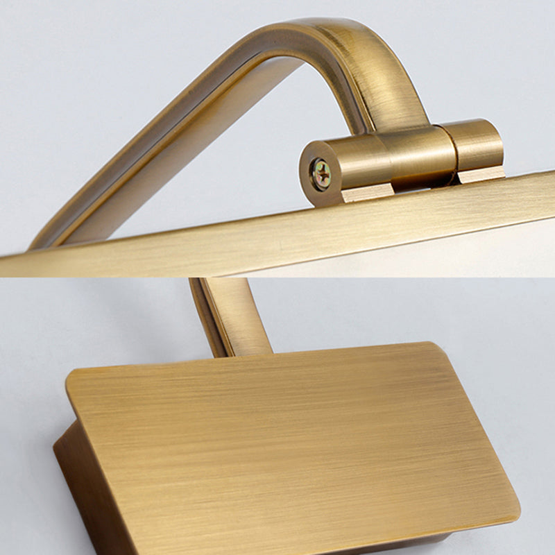 Lámpara de pared LED para interiores con pantalla de acrílico ultra delgada, lámpara de pared de bronce cepillado con luz cálida/blanca, 16"/19,5" B | Brehn