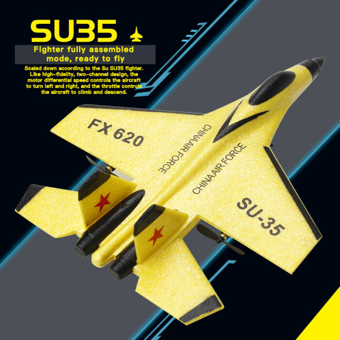 Avión RC SU35 2.4G Con Luces LED Modelo de Vuelo Control Remoto Planeador Avión SU57