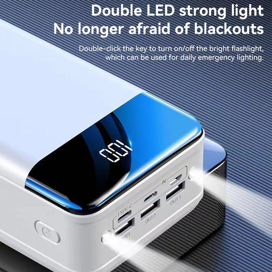 Voltaro Powerbank 50.000 mAh | Carga Ultra Rápida | Para Laptop, Tableta y Smartphone | Compacta y Extremadamente Potente