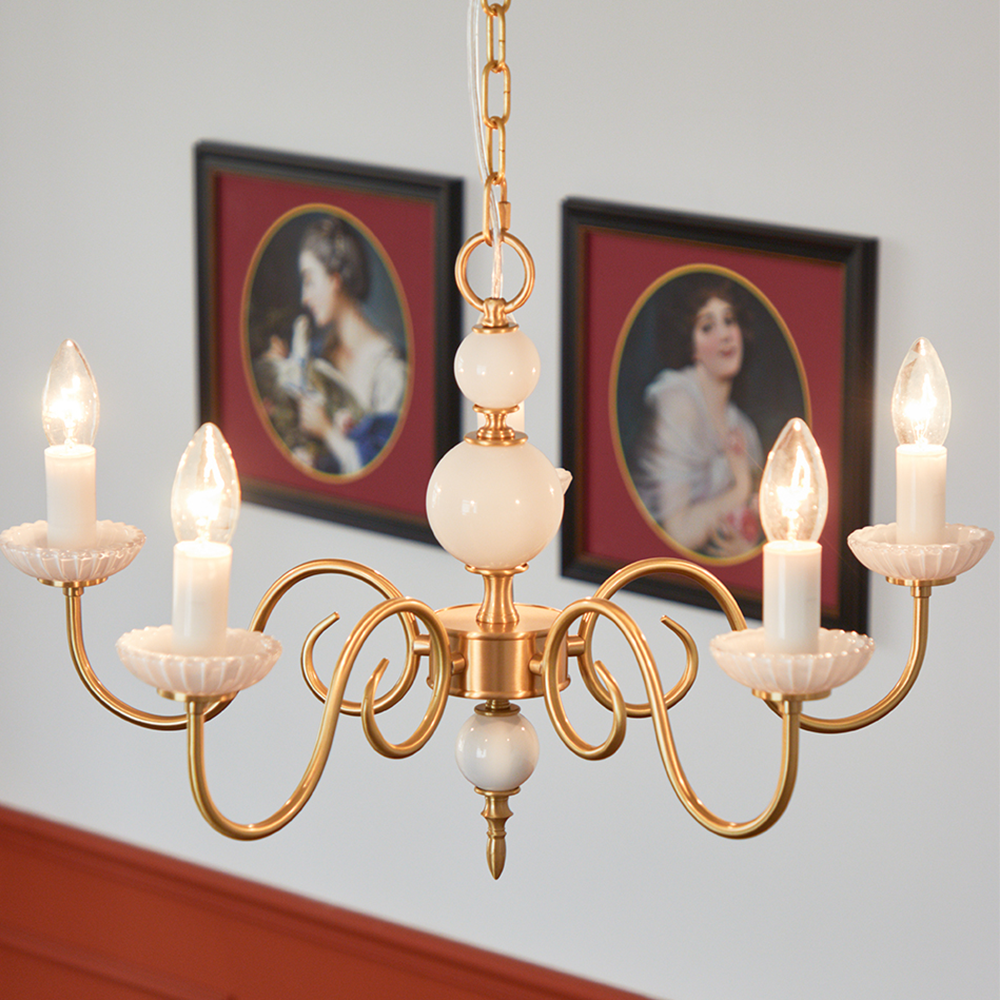 Marivelle | candelabro clásico con brazos dorados