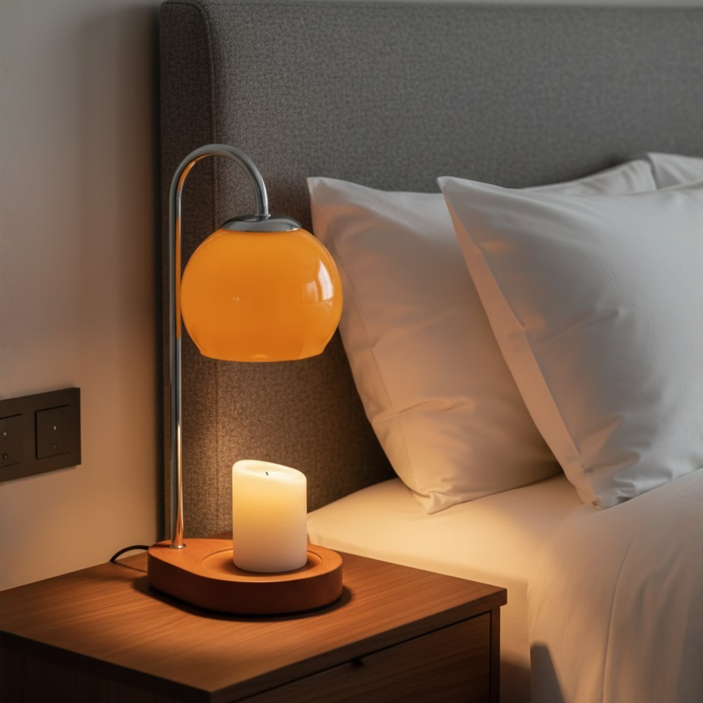 Lámpara Calentadora de Velas Nórdica - Elegante Calentador de Cera para un Ambiente Acogedor y Fragancia