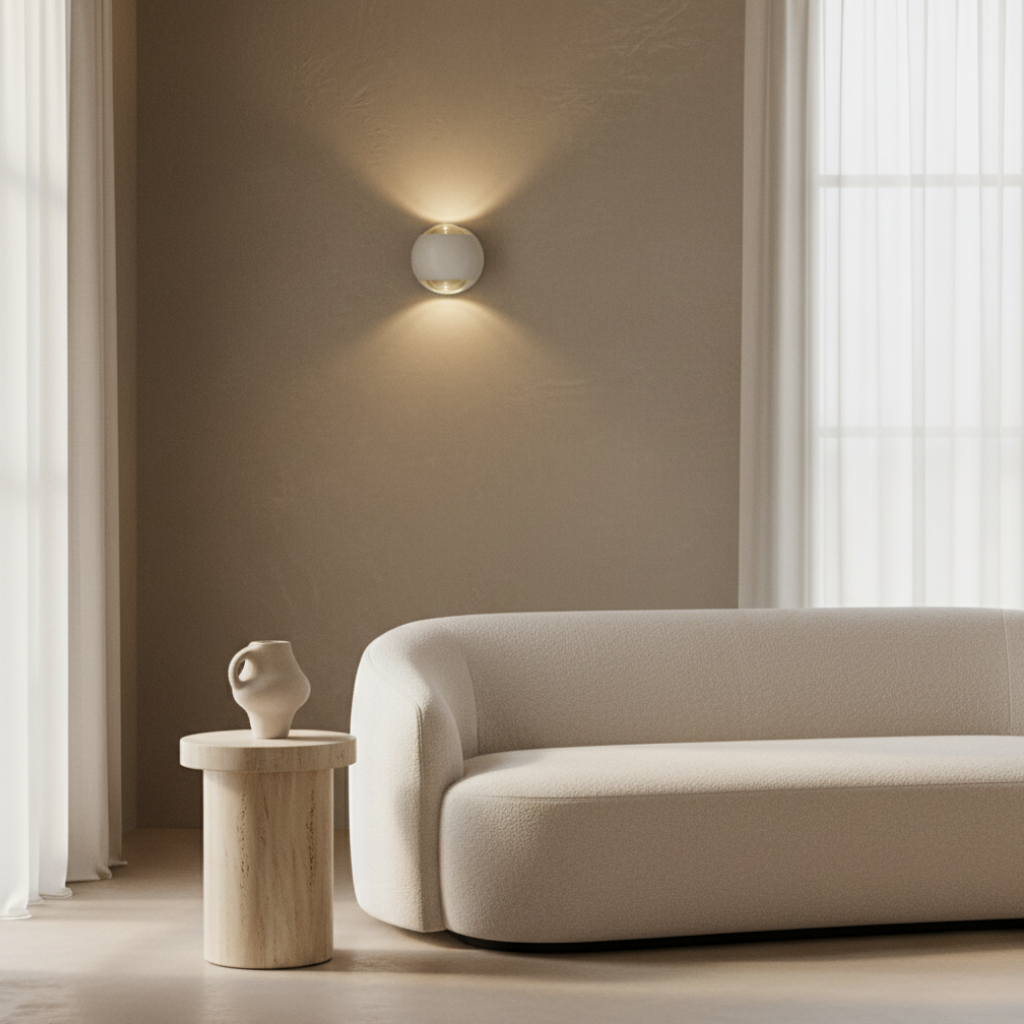 Luz de Pared Diabolo - Apliqué Escultural en Forma de Reloj de Arena con Iluminación de Doble Haz