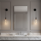 Aplique de Pared de Cristal Elegante con LED Blanco Cálido para Interiores Modernos