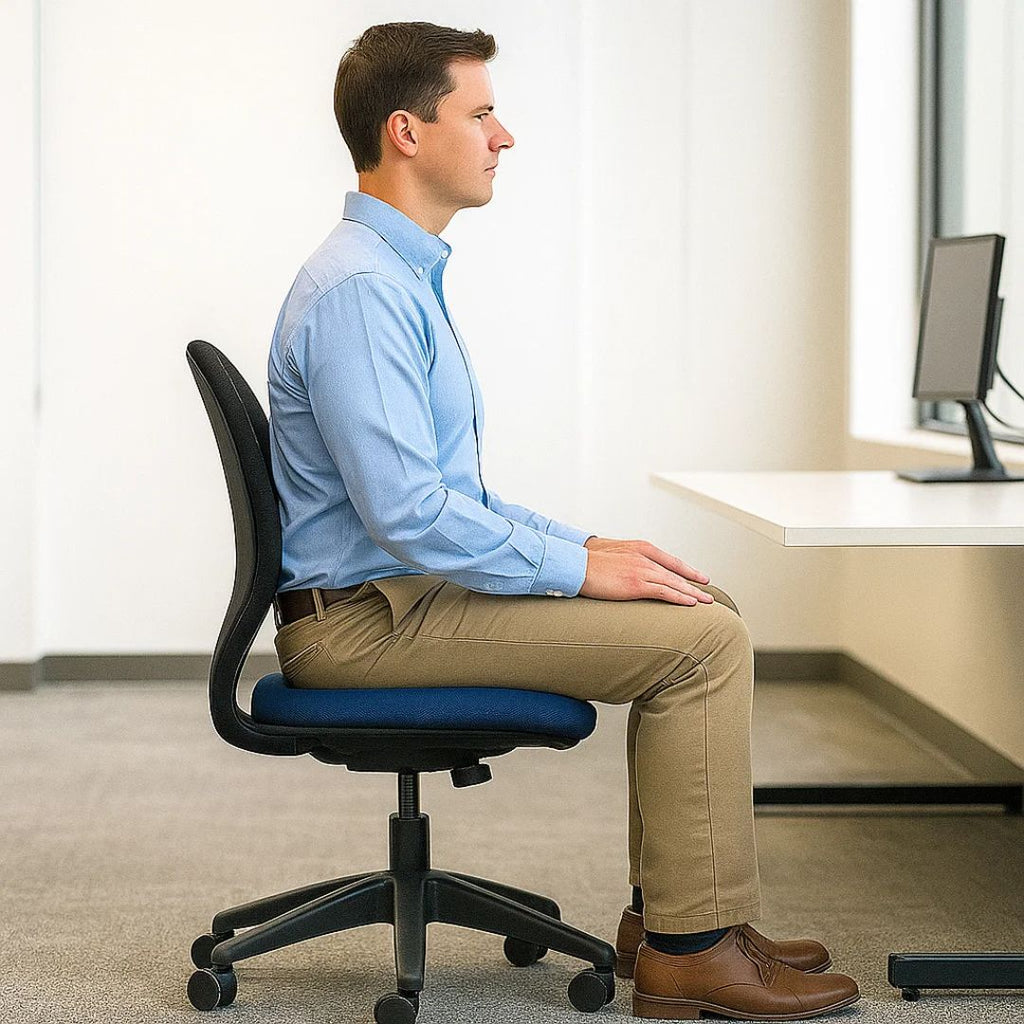 SitRelief | Cojín de Asiento en Forma de Dona – Alivio para el Coxis y Hemorroides – Espuma Viscoelástica – Funda Lavable – Uso en Oficina, Viajes, Postparto Kalsten