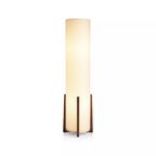 Hajime — Lámpara de Pie Tradicional Japonesa Elegante con Pantalla de Tela Blanca para Sala de Estar