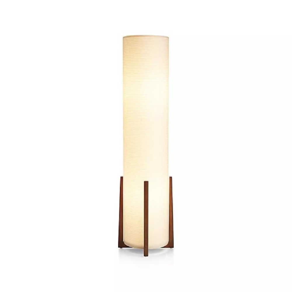 Hajime — Lámpara de Pie Tradicional Japonesa Elegante con Pantalla de Tela Blanca para Sala de Estar