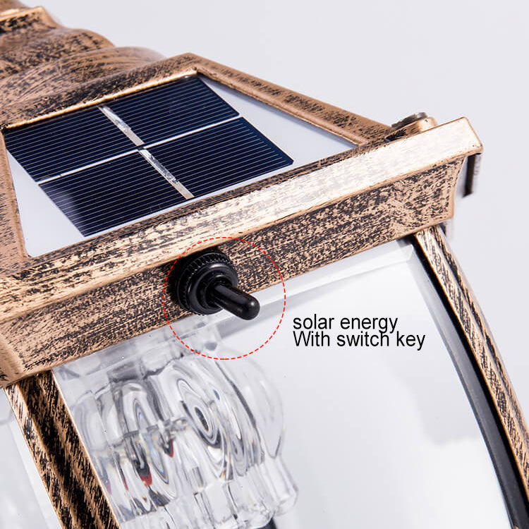Luz de Paisaje de Jardín de 1 Lámpara Solar Exterior a Prueba de Agua de Aluminio y Vidrio | Brehn