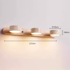 Aplique de Pared de Travertino Elegante con Focos Ajustables