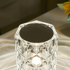 CrystalGlow | Lámpara de Mesa Inalámbrica con Control Táctil Dinámico y Opciones de Color