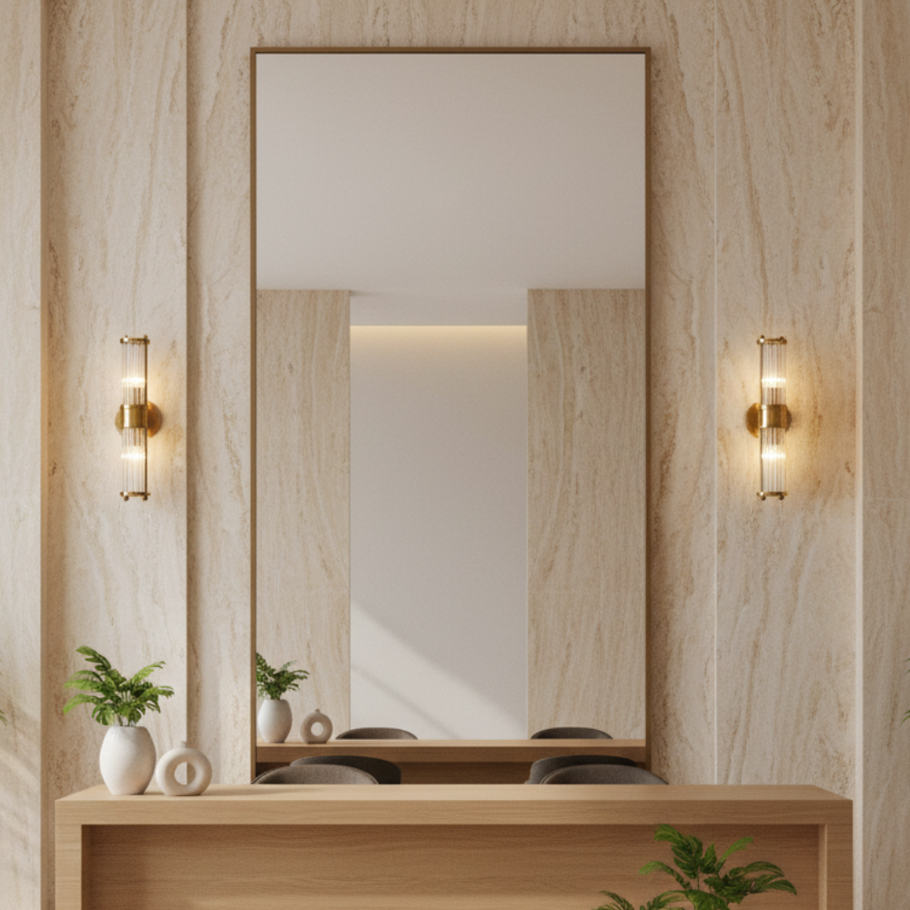 Luz de Pared de Baño Elegante en Oro - Aplique LED Moderno para Decoración de Baños Chic