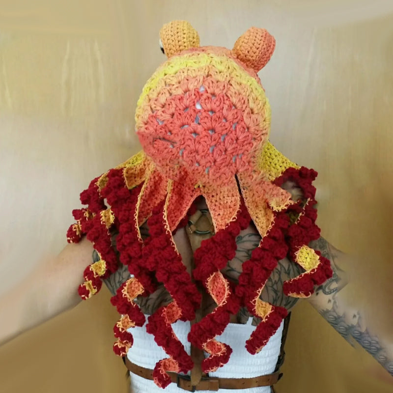 Sombrero de Pulpo de Ganchillo
