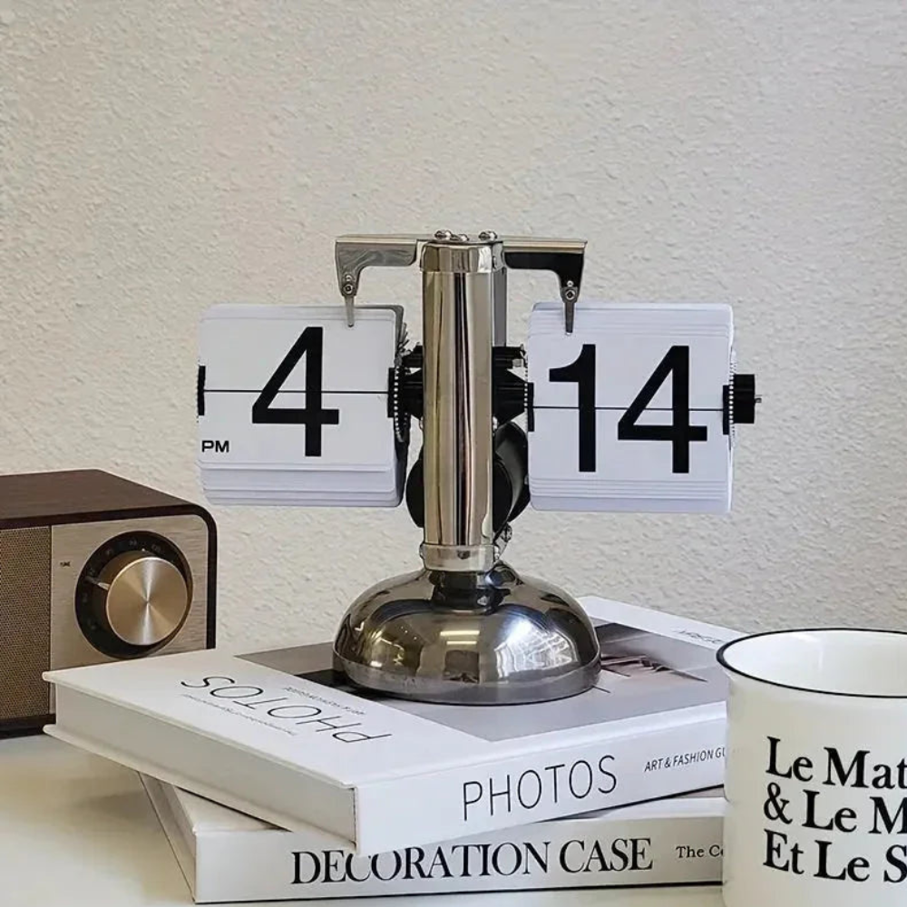 Reloj de Pared Retro Moderno - Elegante Reloj de Acero Inoxidable para Decoración del Hogar