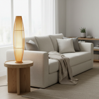 BambooGlow | Lámpara de Mesa y de Pie Moderna y Ecológica Elegante para Sala de Estar