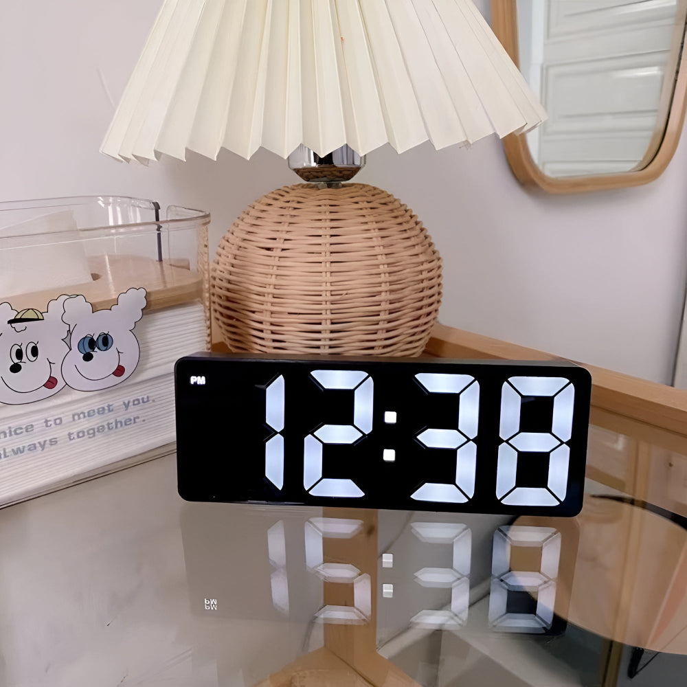 Reloj Despertador Digital con Espejo LED