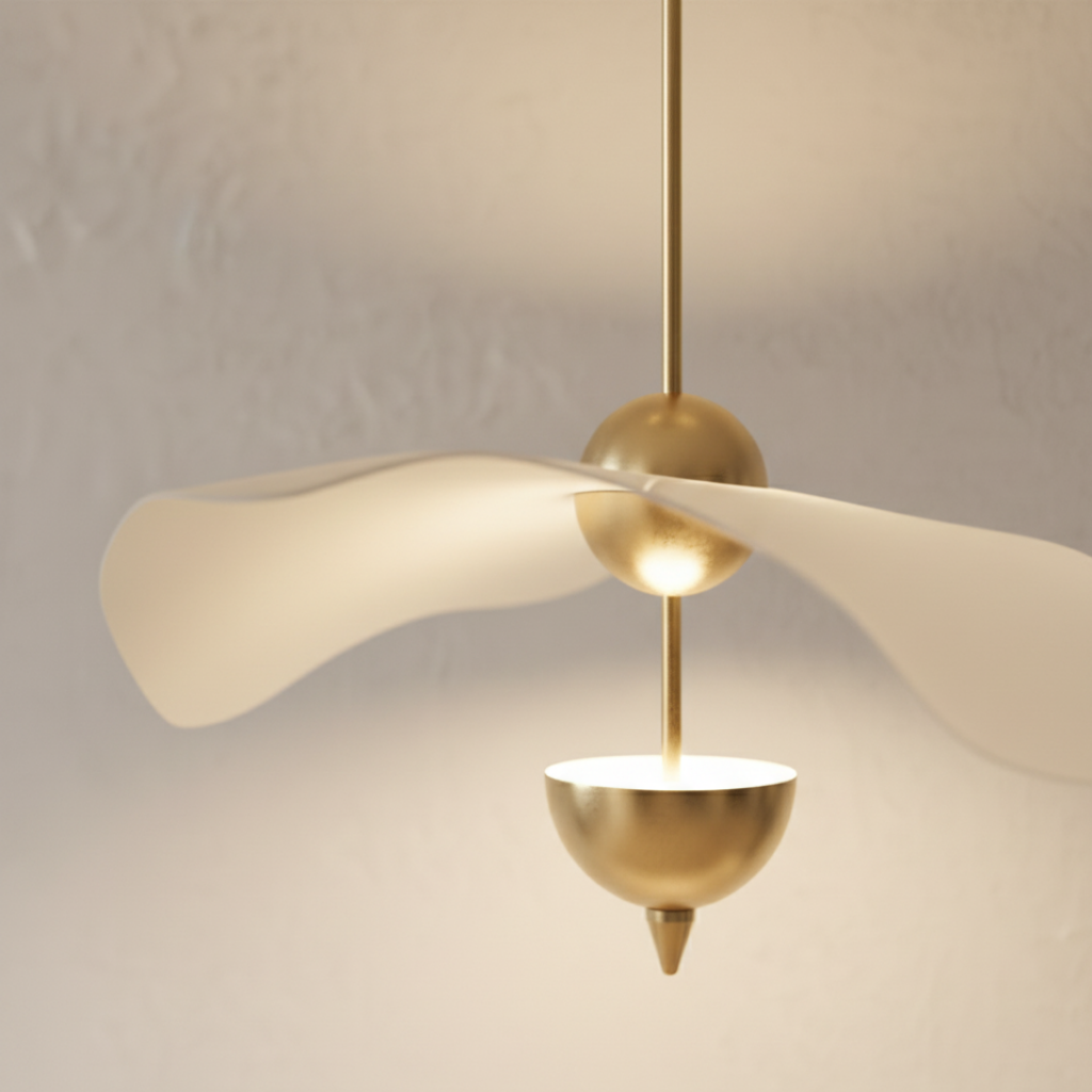 Lámpara Colgante Lotus - Iluminación de Cocina de Altura Ajustable, Compatible con LED
