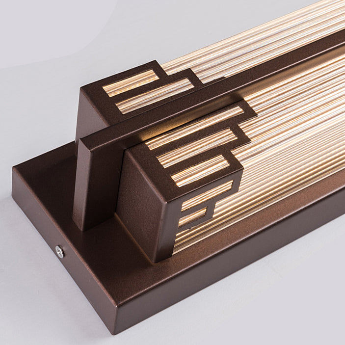 LumaRay Luz de Pared LED Impermeable | Acero Inoxidable y Vidrio | Rectangular | Iluminación Exterior para Terraza