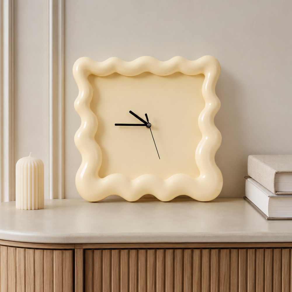 Reloj de Pared Minimalista Elegante con Movimiento Silencioso | Decoración de Reloj de Pared Chic para un Estilo de Hogar Atemporal