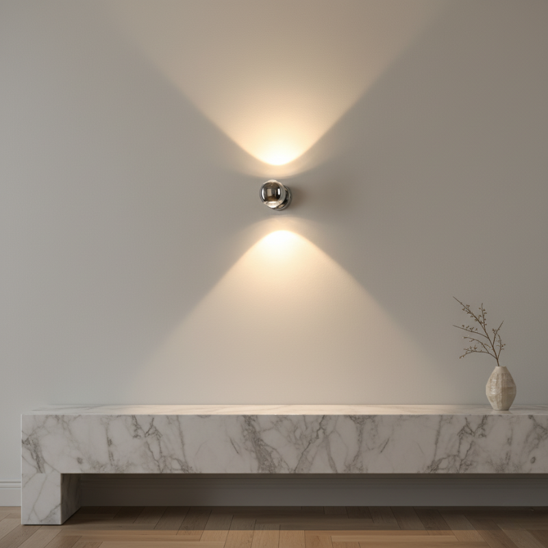 Luz de pared LED en forma de esfera, rotatable 180° | Diseño minimalista moderno