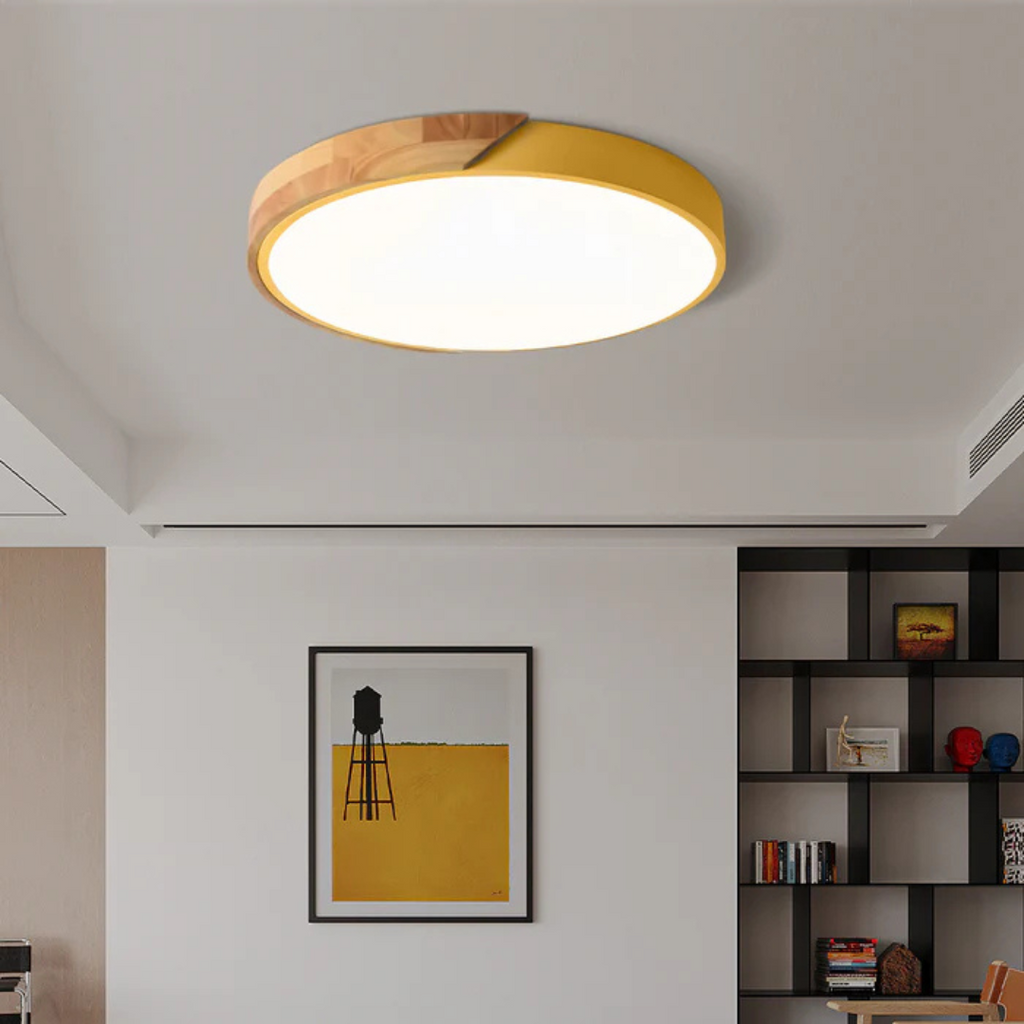 Avela | Lámpara de techo LED redonda de madera