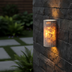 Lámpara de Pared Exterior Elegante Travara | Luz LED de Travertino Amarillo Arriba y Abajo para Patios y Jardines