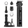 Cortadora de barba eléctrica para hombres – Afeitadora 6 en 1 con estación de almacenamiento