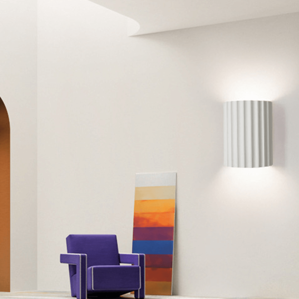 Aplique de Pared Moderno Semicircular de Resina