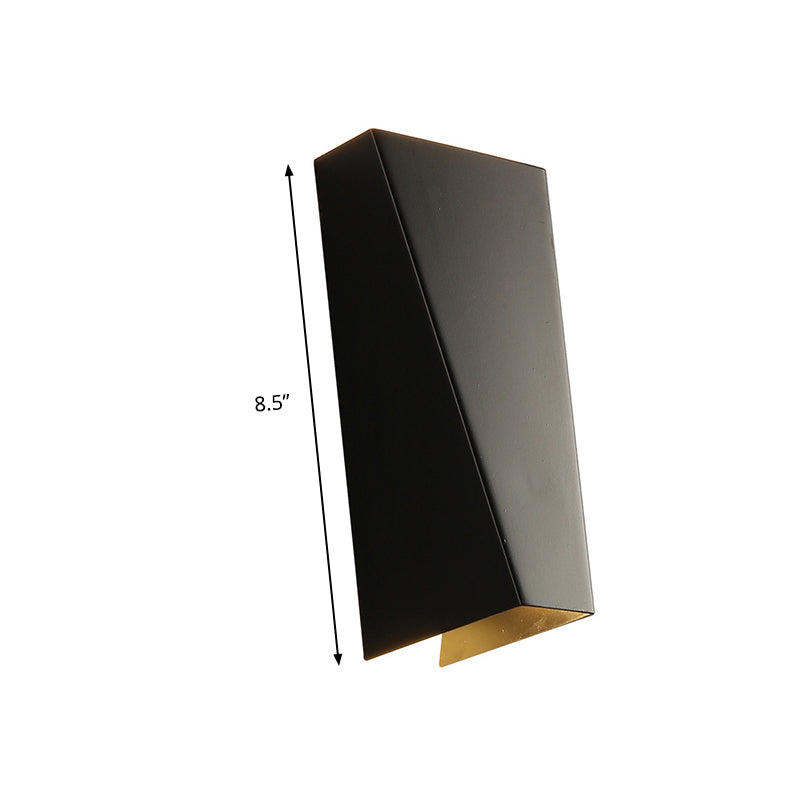 Estilo simplista de luz de pared trapezoidal de aluminio cálido/blanco, iluminación LED de lámpara de noche en negro/blanco | Brehn