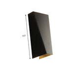 Estilo simplista de luz de pared trapezoidal de aluminio cálido/blanco, iluminación LED de lámpara de noche en negro/blanco