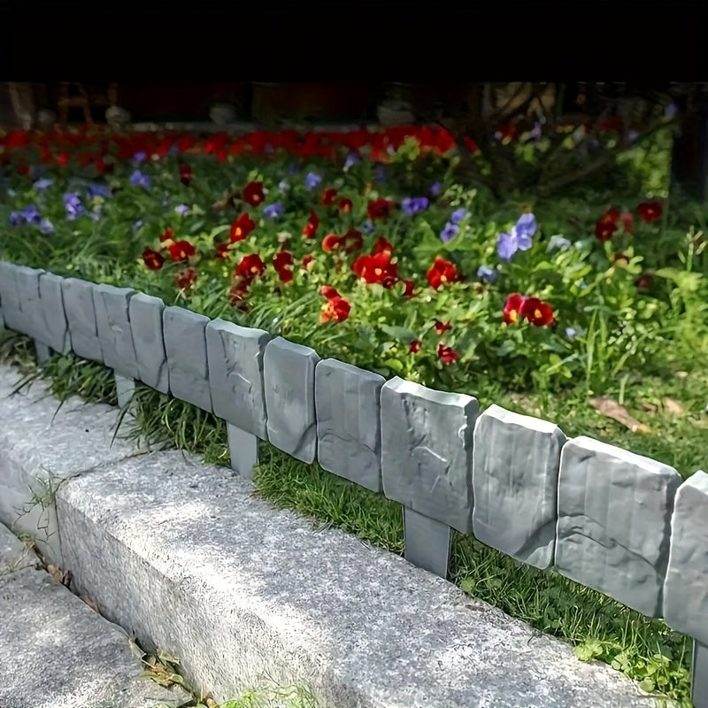 Set de Bordes de Jardín con Aspecto de Piedra – Práctico y Decorativo