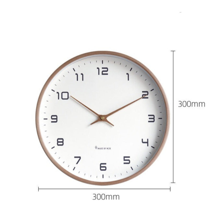 Reloj de Pared Silencioso de Madera con Diseño Atemporal