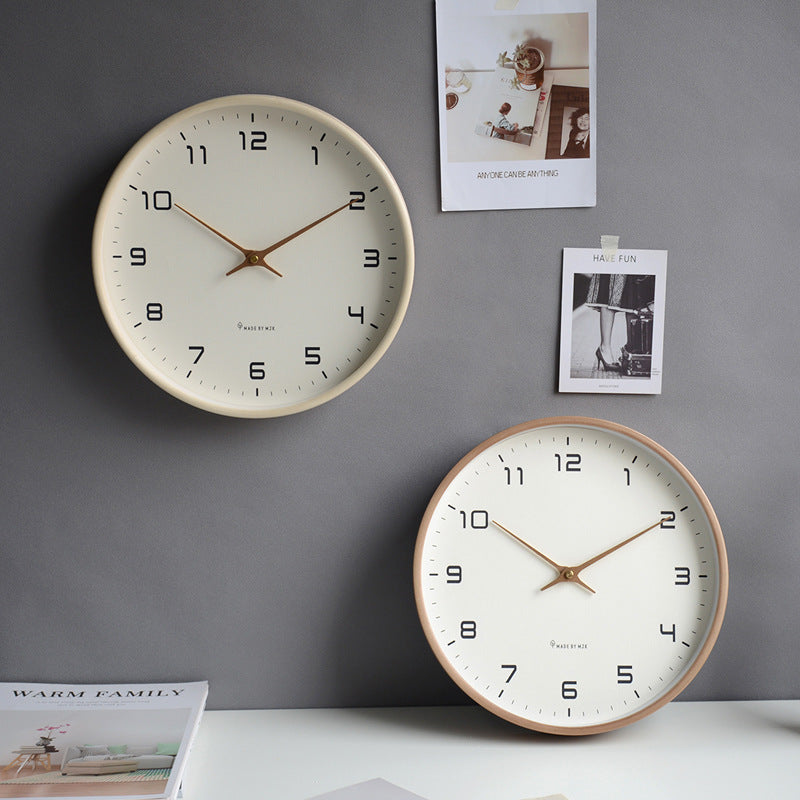 Reloj de Pared Silencioso de Madera con Diseño Atemporal