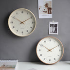 Reloj de Pared Silencioso de Madera con Diseño Atemporal