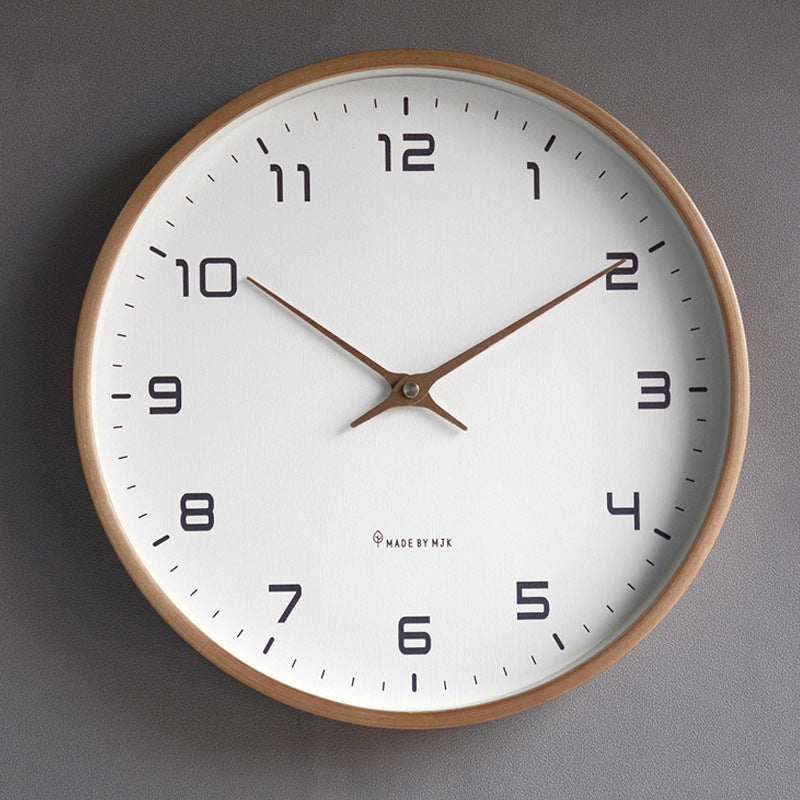 Reloj de Pared Silencioso de Madera con Diseño Atemporal