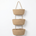 Cesta Colgante para Puerta de 3 Niveles de Algodón